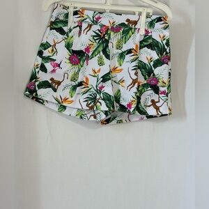 Janie and Jack toddler Tropical Jungle Canvas Short size 3T